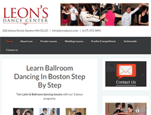 Tablet Screenshot of leonsdance.com
